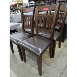 NEW dining chair with leather seat