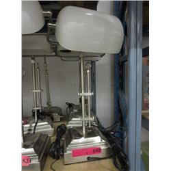 2 New banker's style table lamps