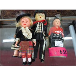 4 Vintage miniature dolls - 1940's & 50's