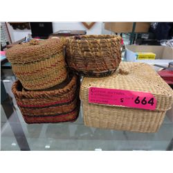 5 Woven baskets