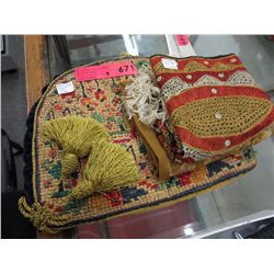Unusual vintage sampler tea cozy