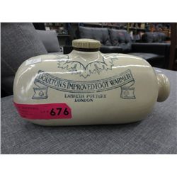 Antique Doultons Improve Foot Warmer