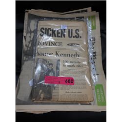 Historic newspaper covers