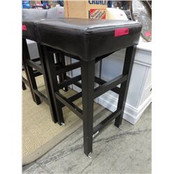Leather topped stool