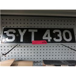Metal license plate