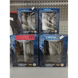 6 Boxes of Tiger branded glass mugs