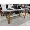 Image 1 : Grey top trestle style dining table