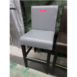 NEW grey leather dining chair