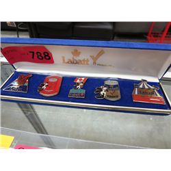 5 Labatt Victoria 1994 Olympic pins in case