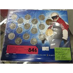 2010 CDN Vancouver Olympic coin set - 17 coins