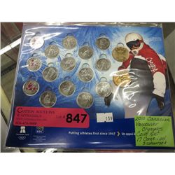 2010 CDN Vancouver Olympic coin set w/ colourized