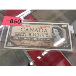 1954 CDN $100 banknote