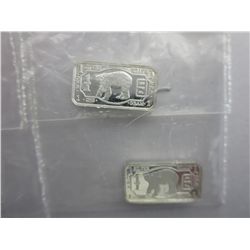 4 x .999 silver "Black Bear" bars