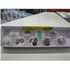 Image 1 : 9 Gem jars: assorted loosed gemstones