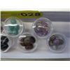 Image 3 : 9 Gem jars: assorted loosed gemstones