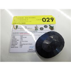 Museum sized 585 CT oval cut blue sapphire