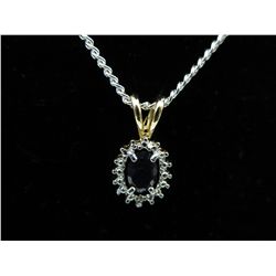 Sapphire & diamond necklace