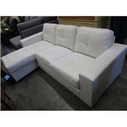 NEW white leather sectional - condo size