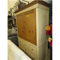 Large wood entertainment center
