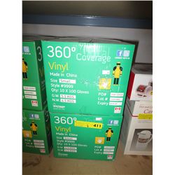 2 Cases of Vinyl gloves - S