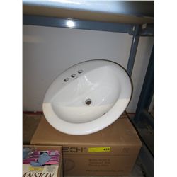 2 Top Mount bathroom sinks - vitreous china