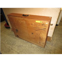 Portable wooden folding table