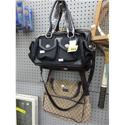 Four knockoff designer handbags