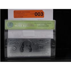99.9% Pure silver bank note