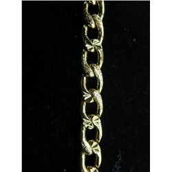 Man's gold clad curb link bracelet