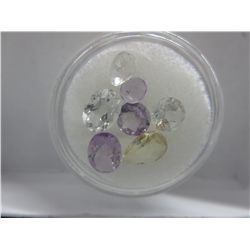 Gem jar: 7 assorted gemstones