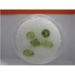 Gem jar: 5 green peridots