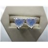 Image 1 : Beautiful white opalite heart earrings