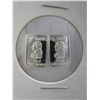 Image 1 : 5 x .999 silver "George Washington" art bars