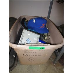 Tote of misc. goods
