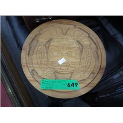 First Nations carved wood keepsake box