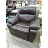 Image 1 : NEW - Reclining rocker, brown bonded leather