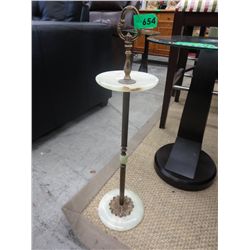 Vintage- Onyx glass floor standing ash tray
