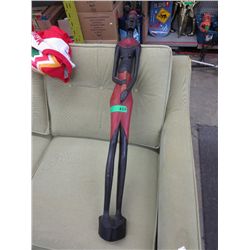 Carved African floor standing statue - as is
