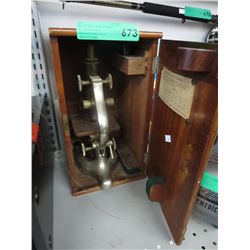 Vintage microscope by WR Prior & Company