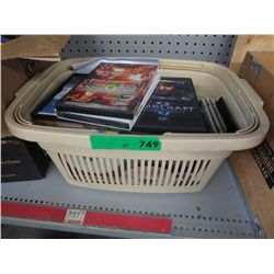 Tote of CDs and DVDs, approx 50