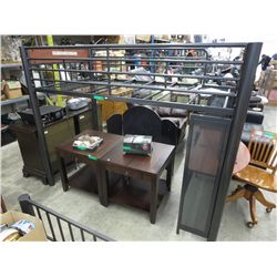 NEW - Metal framed loft bed with built in desk
