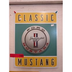 Tin Classic Ford Mustang sign