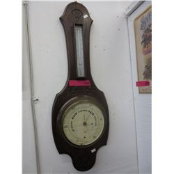 Vintage wall mount barometer