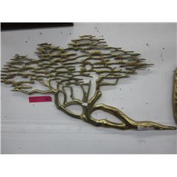 Brass tree wall plaque
