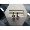 Image 1 : 14KT Yellow Gold Amethyst earrings