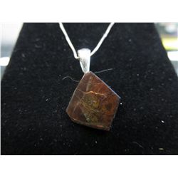 Free-form Ammolite pendant
