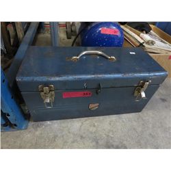 Metal toolbox and contents