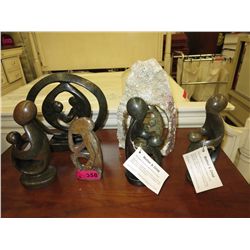 6 Carved soapstone statues