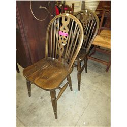 2 Vintage wood kitchen chairs