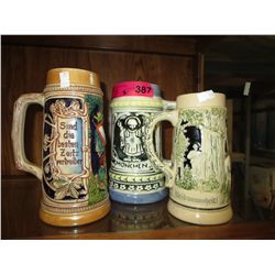3 German made tankards